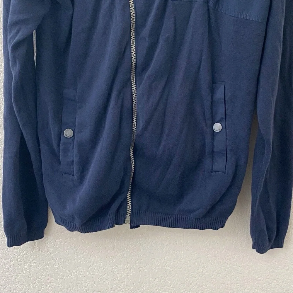 Bench Sweater Cardigan Jacket Mens Size Large Navy Blue Full Zip - Picture 3 of 6
